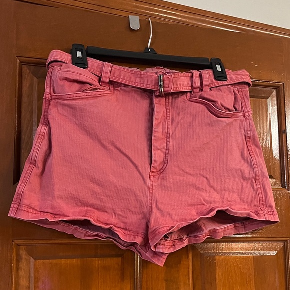 Free People High Waist Pink Shorts - Picture 1 of 4